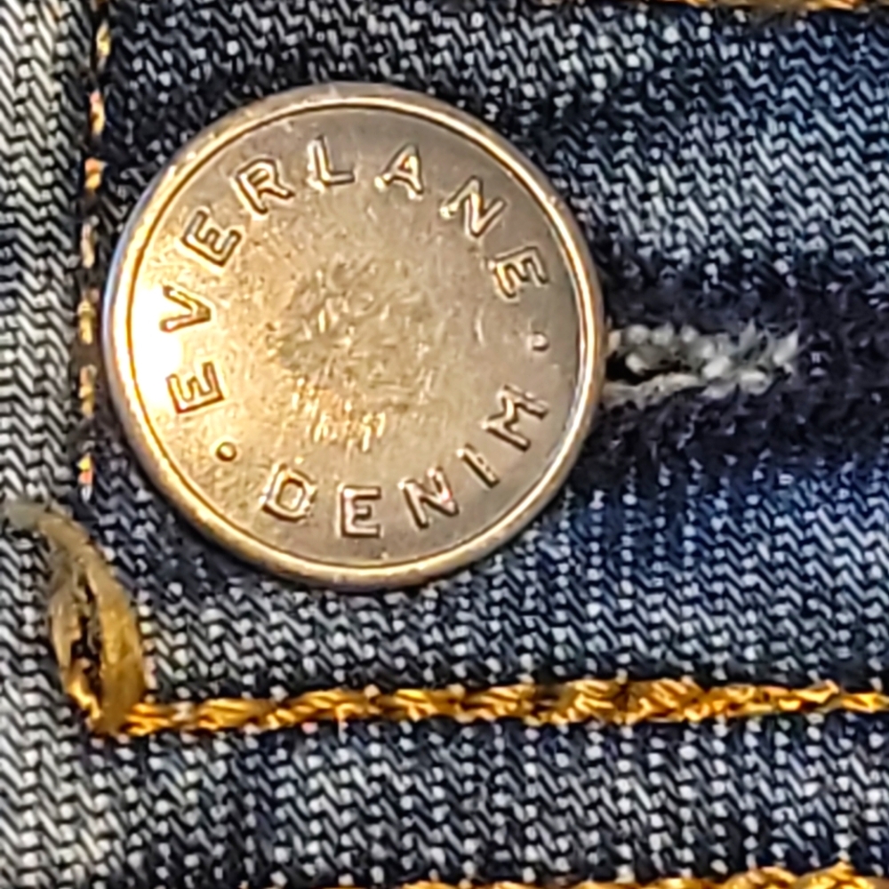 Everlane Way High Skinny Jeans Women's Size 31 Stretchy Mom Flat Front Blue - Picture 4 of 16
